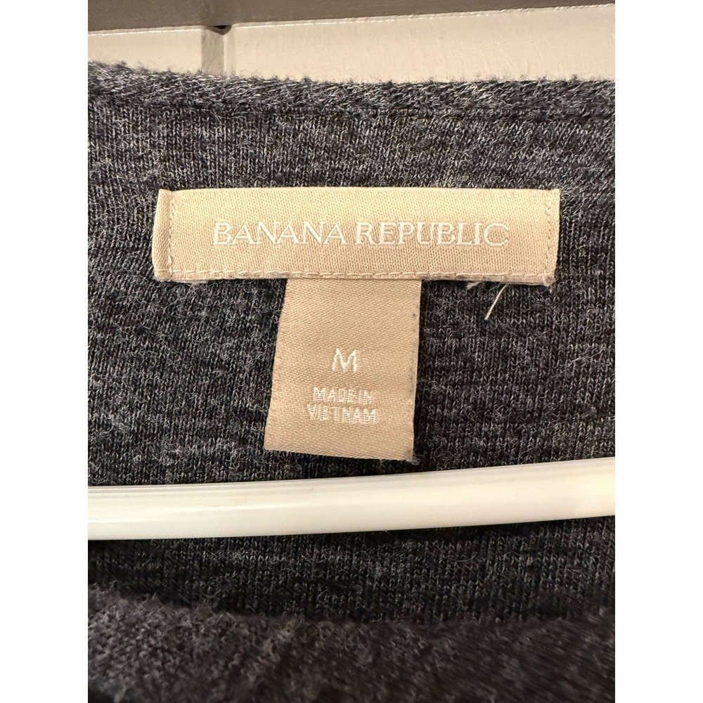 Banana Republic Womens Charcoal Gray Ruched Side Long Sleeve Sheath Dress Size M - Picture 2 of 13